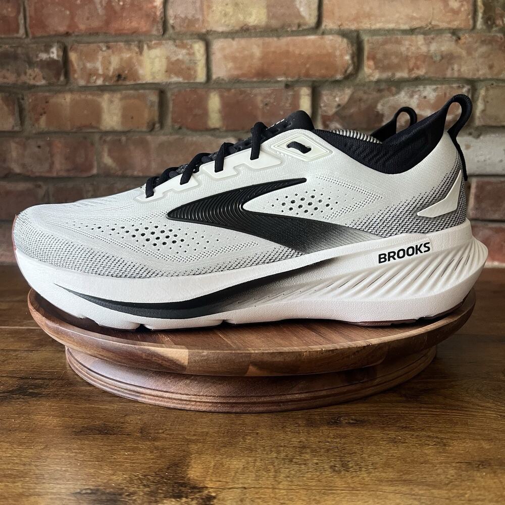 Brooks Glycerin 23 Plush Cushion Mens 12.5 Black White Running Sneakers Shoes